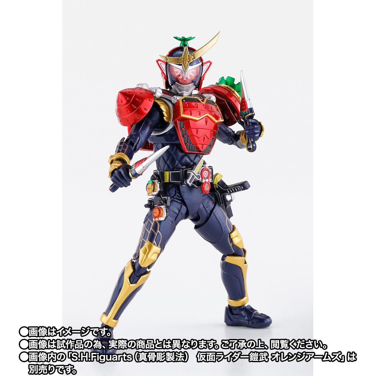 SH Figuarts Shinkocchou Seihou Action Figure Kamen Rider Gaim Arms Change Set Featuring Pineapple and Strawberry Arms