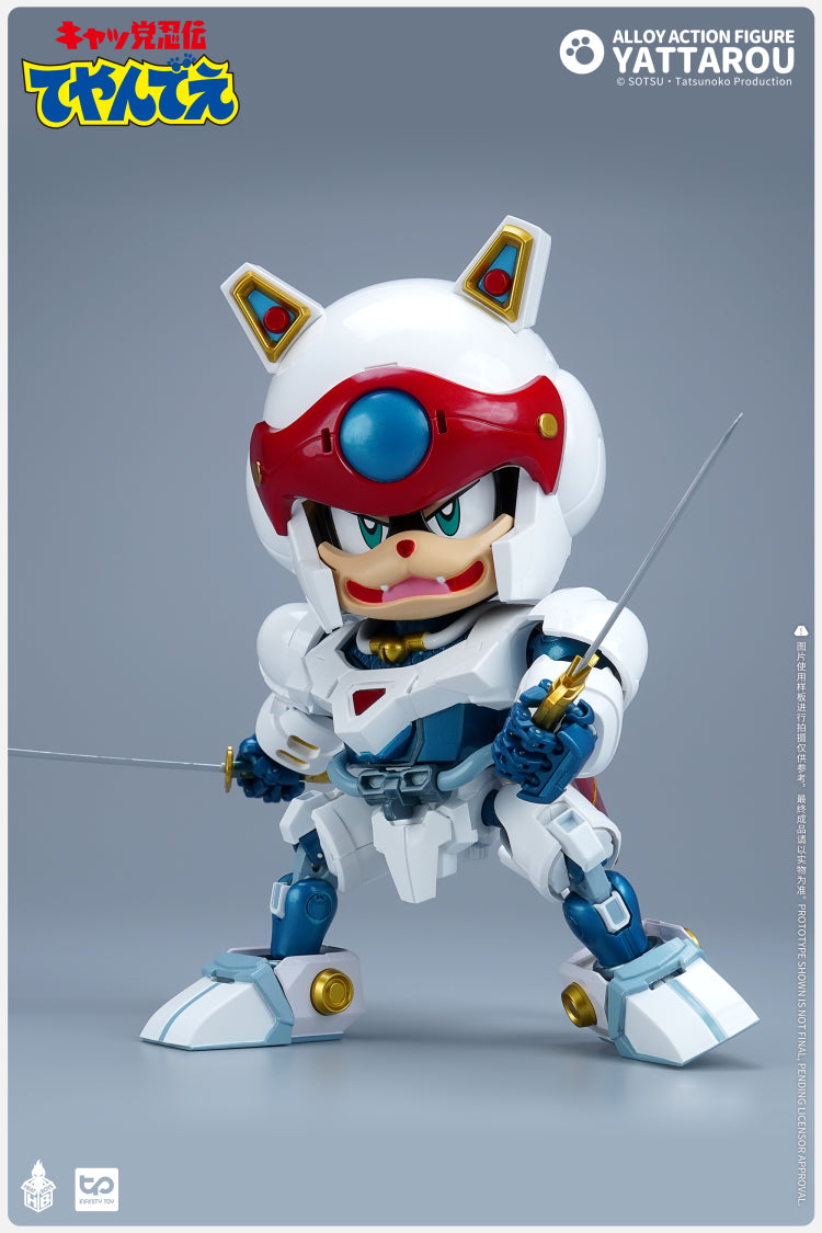 Heatboys HB0057 - Samurai Pizza Cats Yattaro Die - cast Figure with Weapons