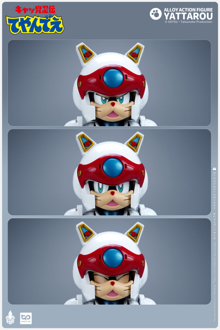 Heatboys HB0057 - Samurai Pizza Cats Yattaro Die - cast Figure with Weapons