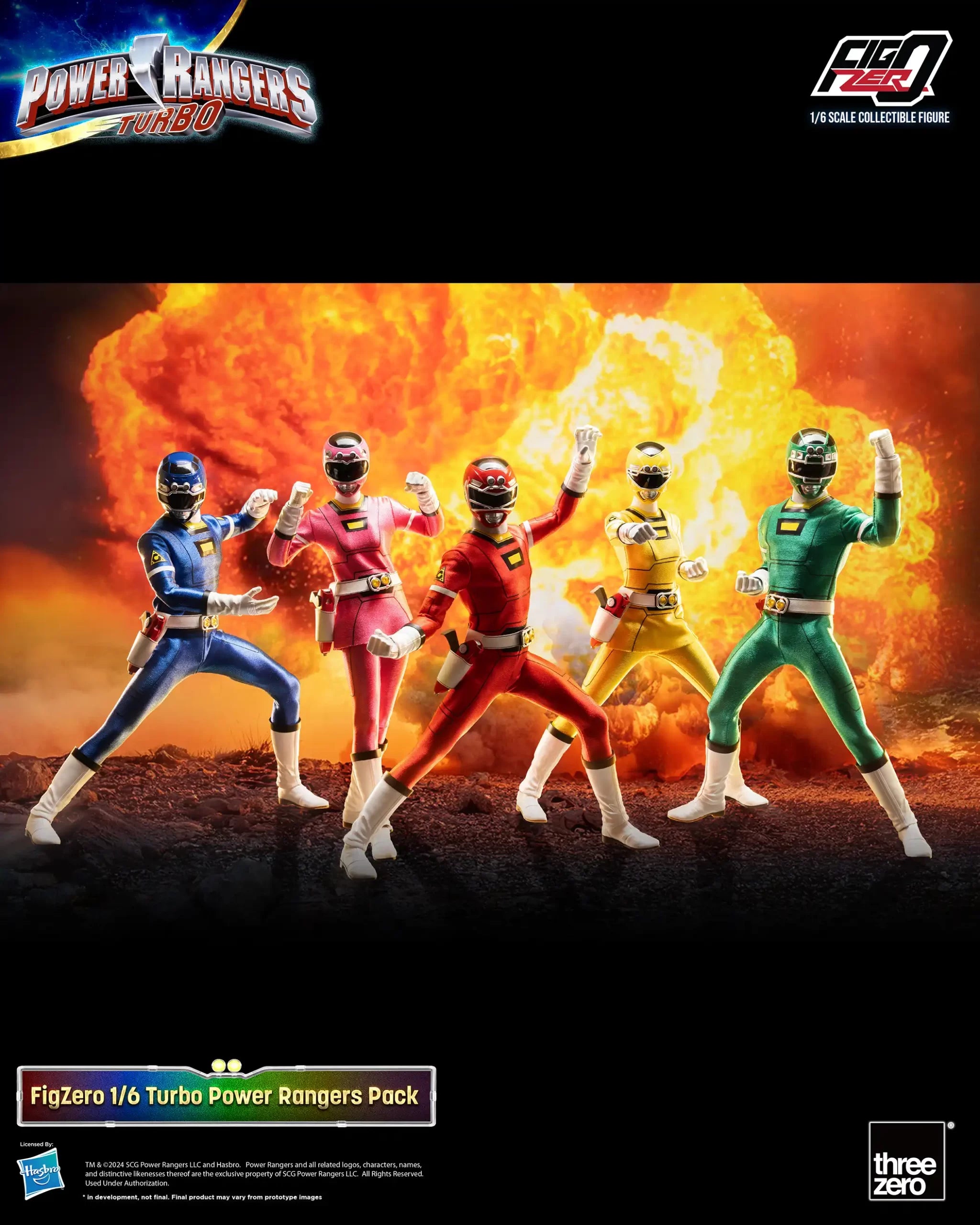 Preorder FigZero 1/6 Scale Power Rangers Turbo Team Figure Pack