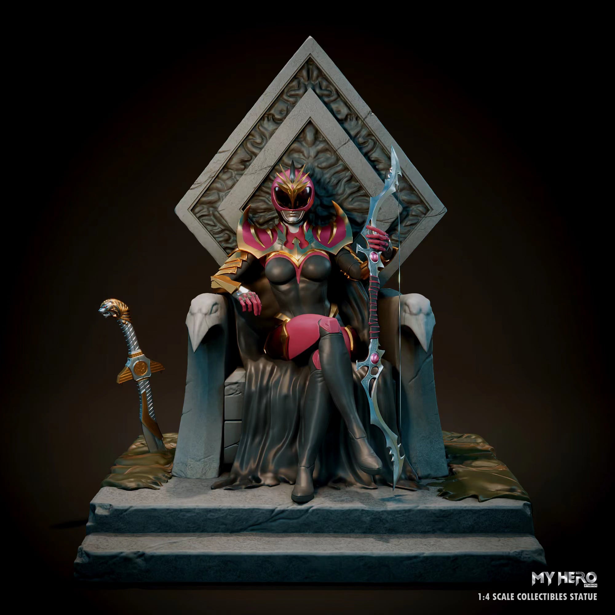 My Hero Studios 1/4 Scale High - Quality Pink Ranger Slayer Collectible Statue