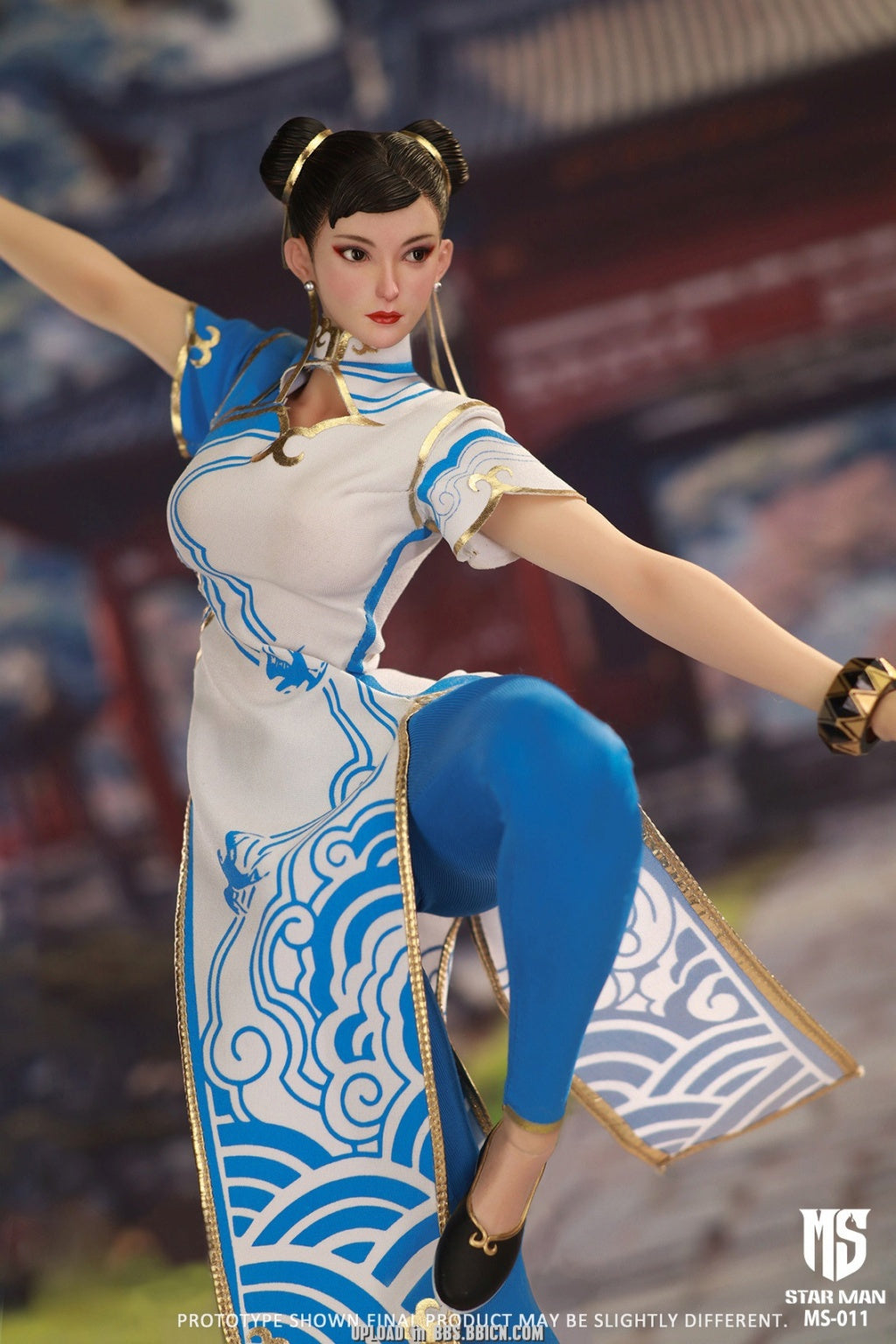 Pre - order 1/6 Scale Collectible Star Man MS - 011 Chun - Li Figure in White Cheongsam
