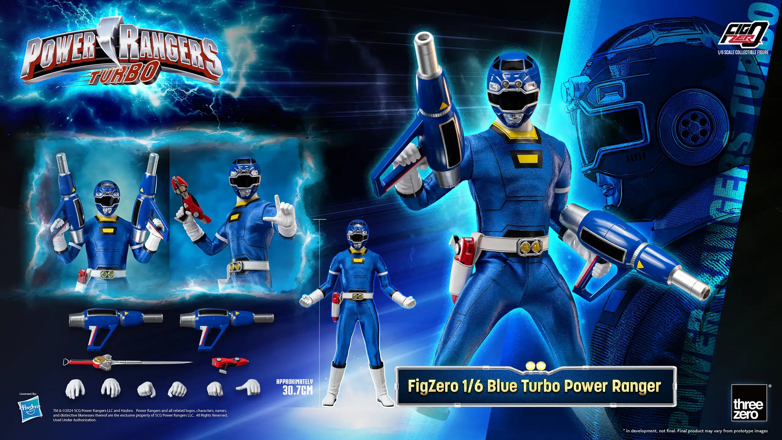 FigZero 1/6 Scale Blue Turbo Ranger - An Authentic Power Rangers Turbo Collectible