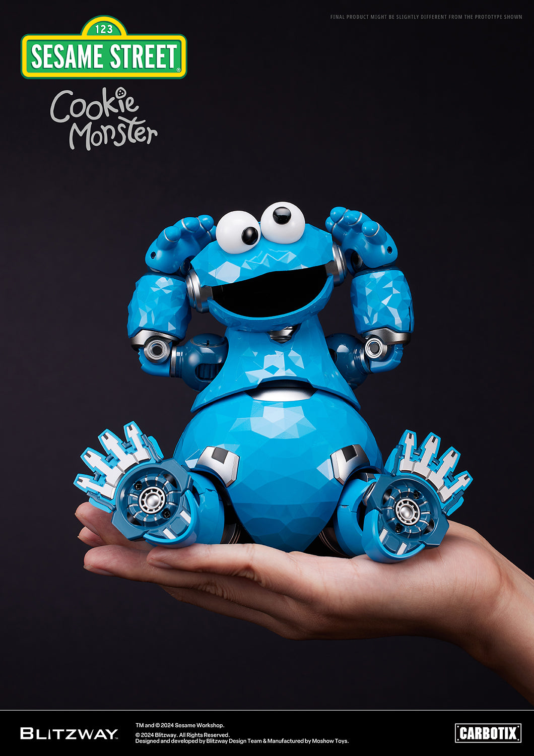 [Pre - order] Blitzway's CARBOTIX Robotic Toy - Cookie Monster from Sesame Street