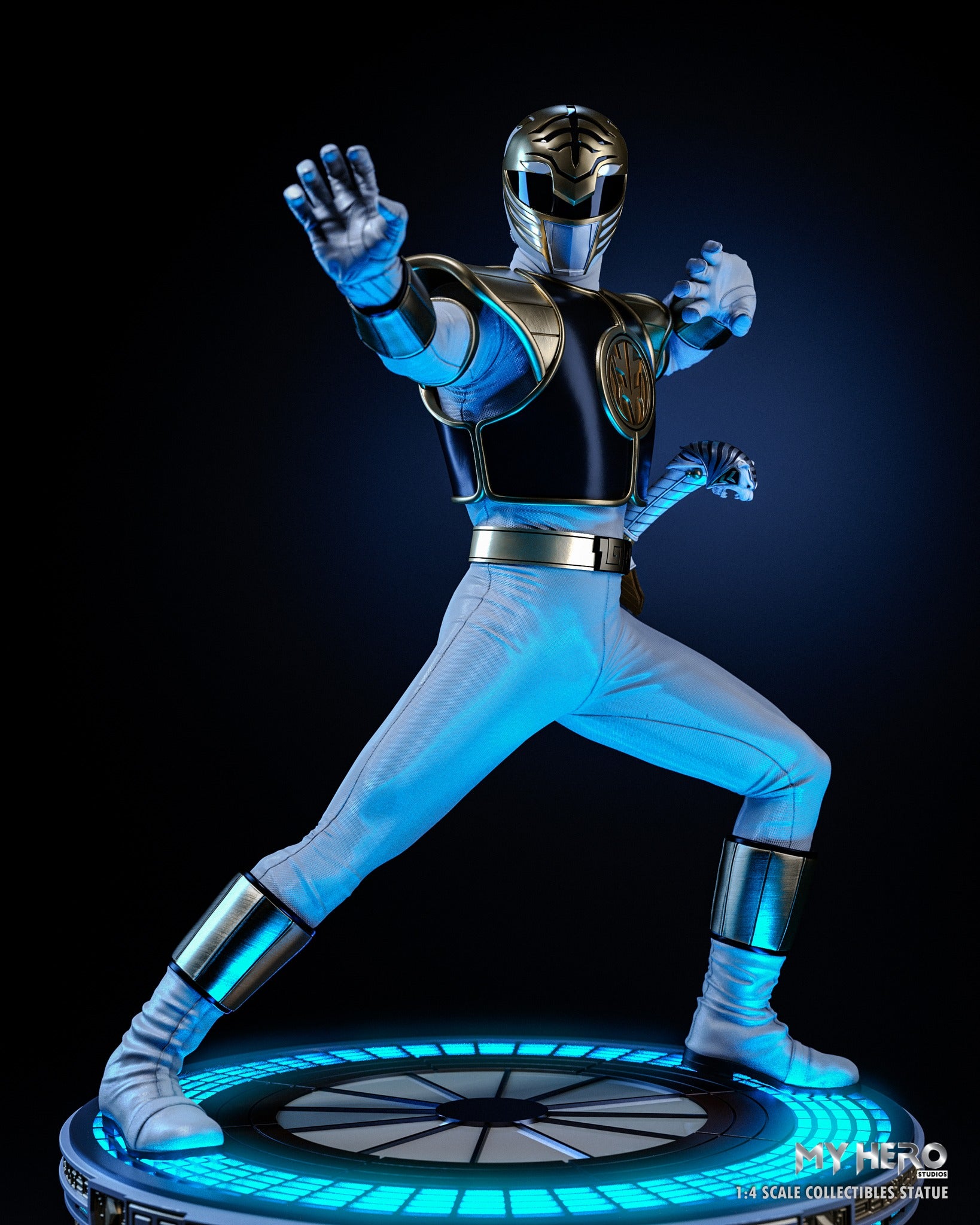 My Hero Studios 1/4 Scale White Ranger Tribute Series Collectible Statue