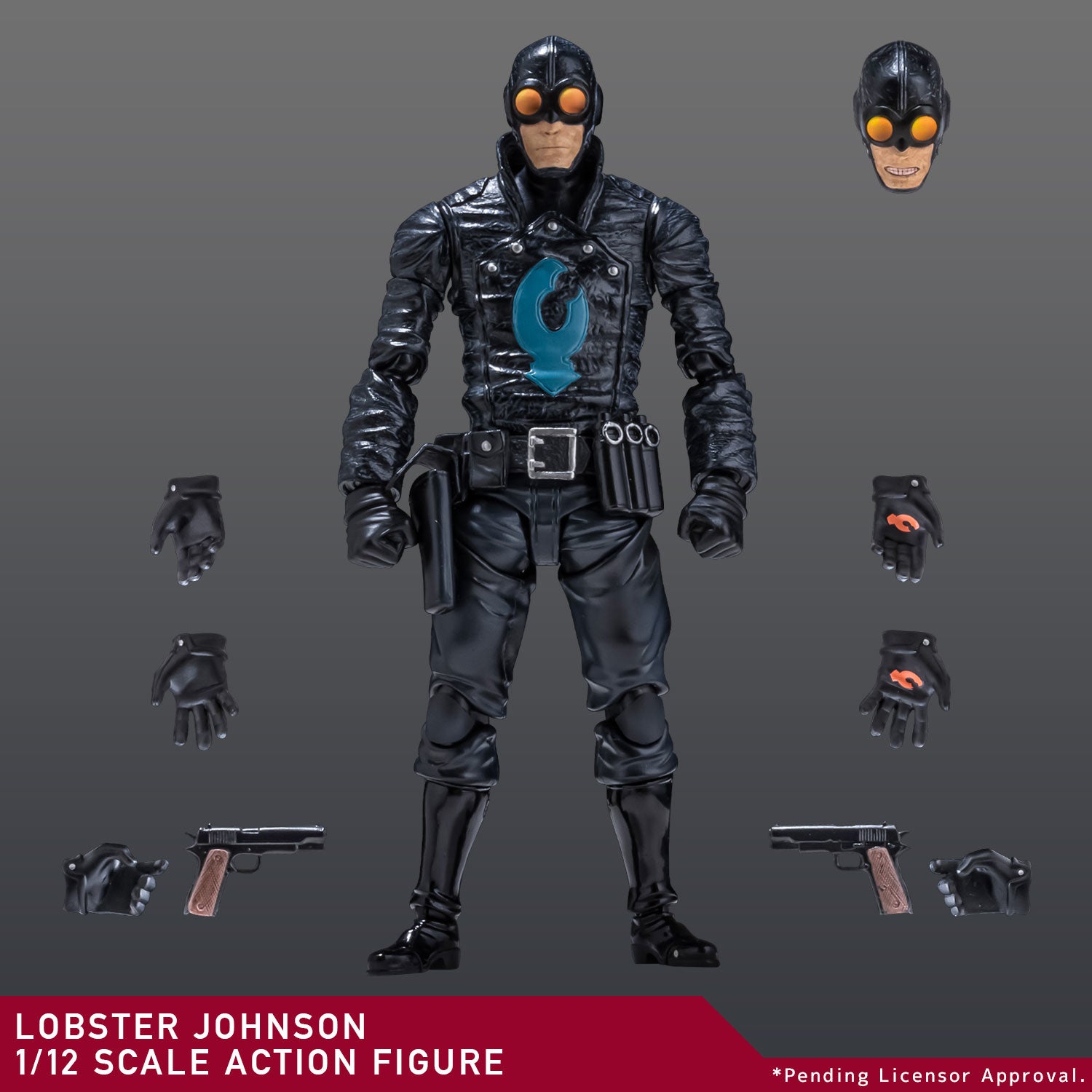1/12 Scale Collectible Action Figure of Hellboy's Lobster Johnson, a Legendary Superhero from Mike Mignola's Work