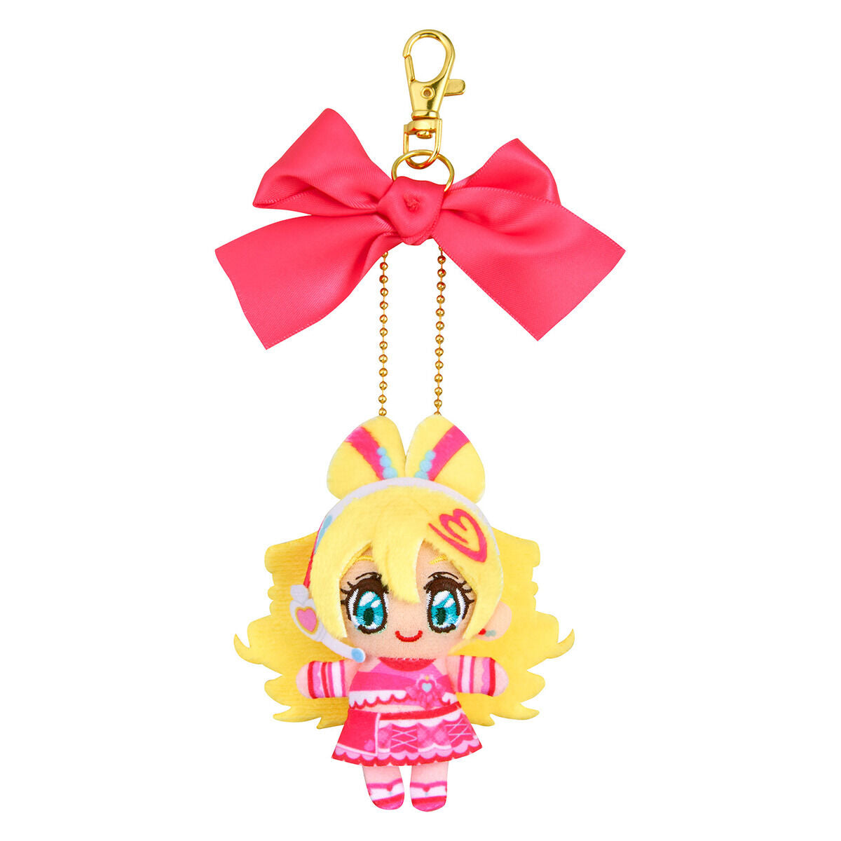 Adorable Chibi Cure Idol Mascot with Ribbon and Ball - Chain for Bag Attachment