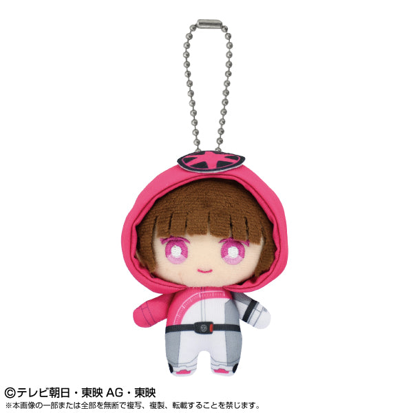Cute BoonPink Transformation Heroes Plush Keychain Charm Toy