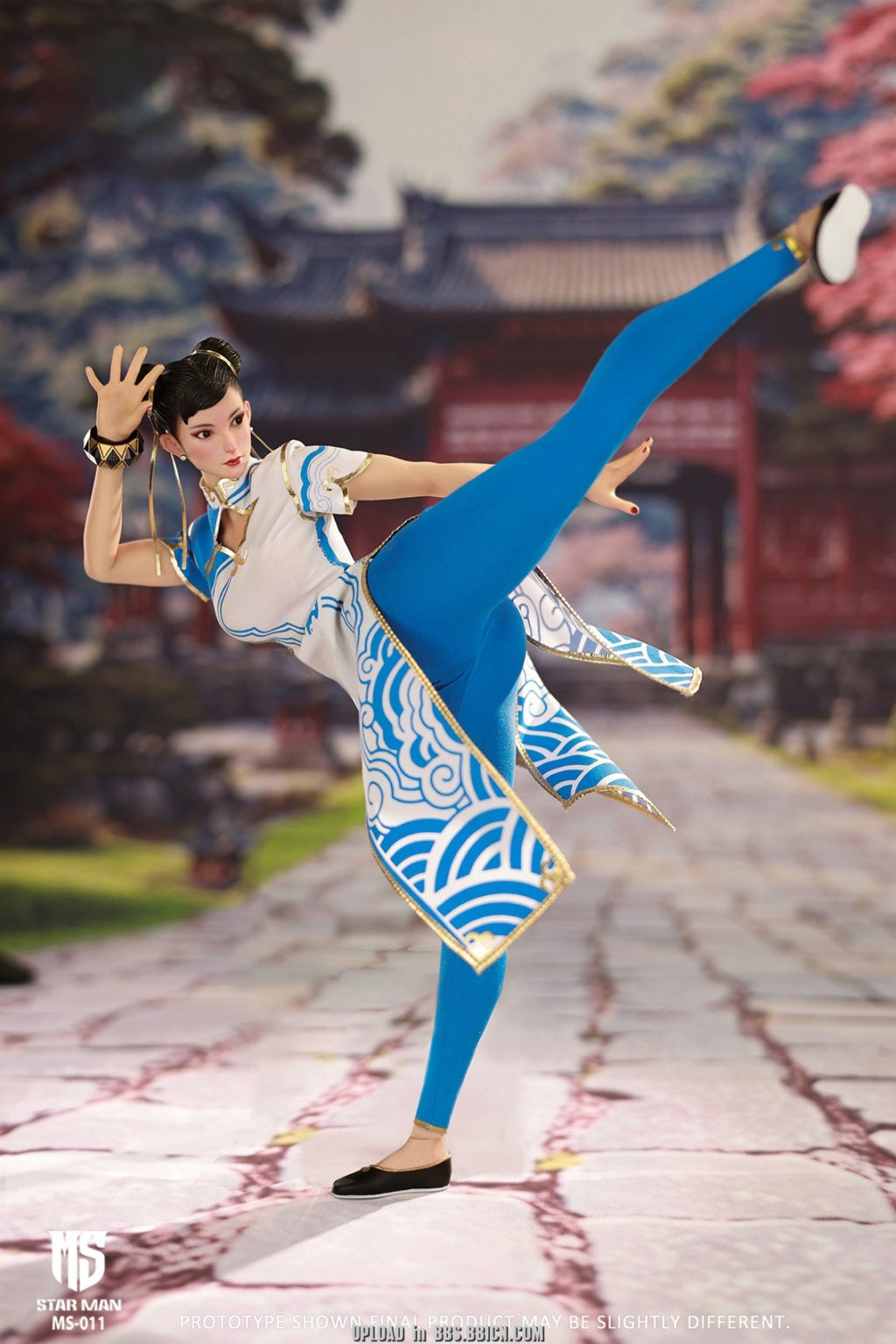 Pre - order 1/6 Scale Collectible Star Man MS - 011 Chun - Li Figure in White Cheongsam