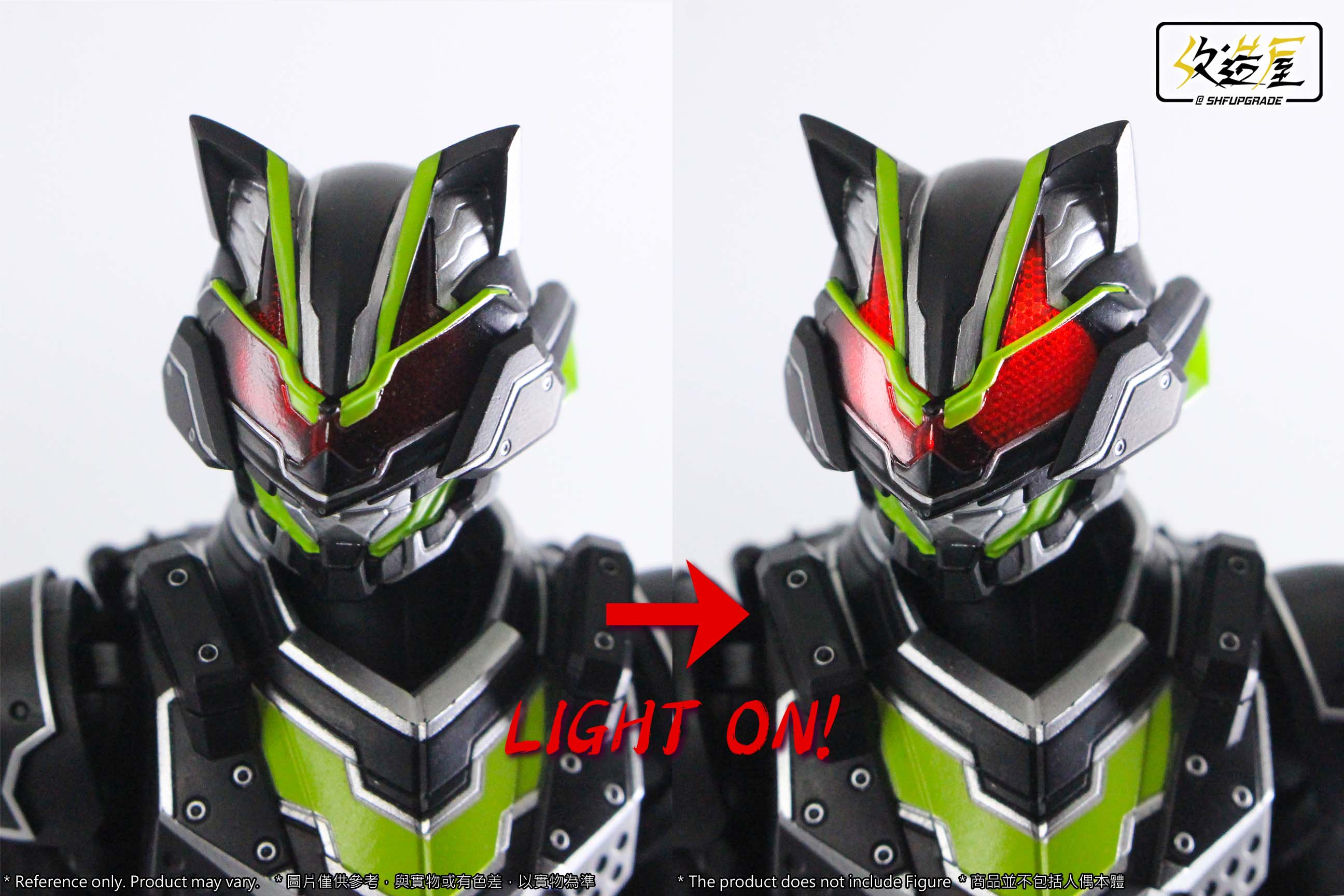 [Pre - order] Super High - Quality SHFU Black General LED Head for SH Figuarts Kamen Rider Tycoon Bujin