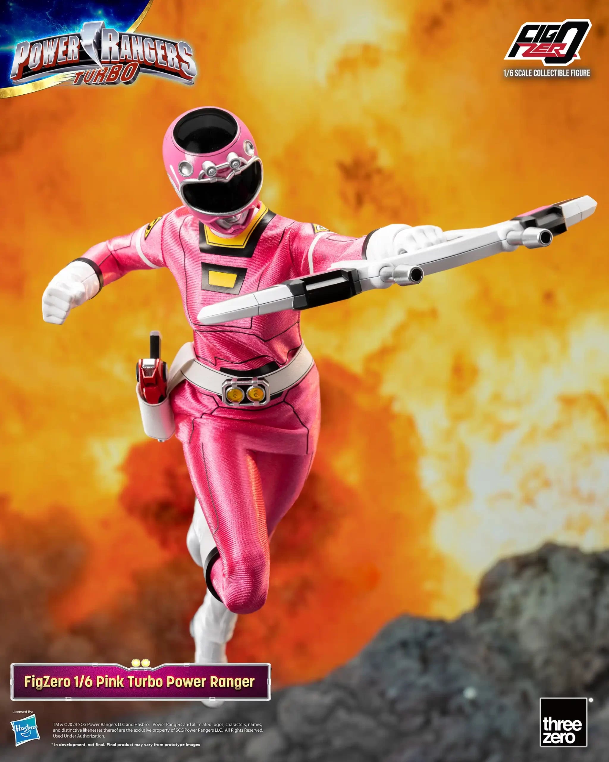 [Pre - order] 1/6 Scale Collectible FigZero Pink Turbo Ranger Action Figure from Power Rangers Turbo