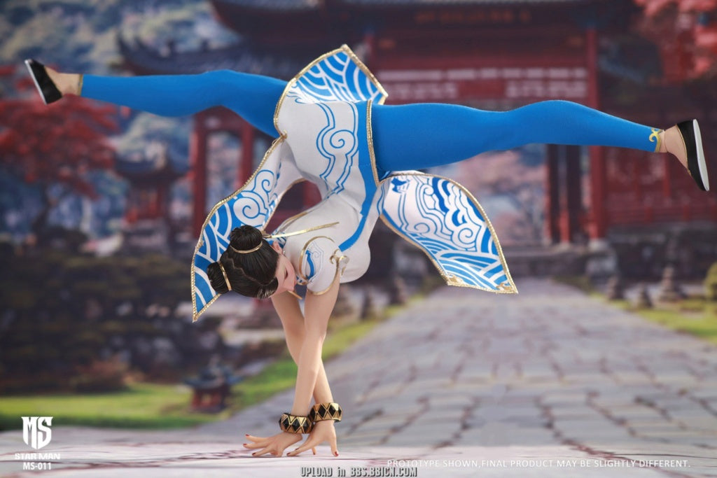 Pre - order 1/6 Scale Collectible Star Man MS - 011 Chun - Li Figure in White Cheongsam