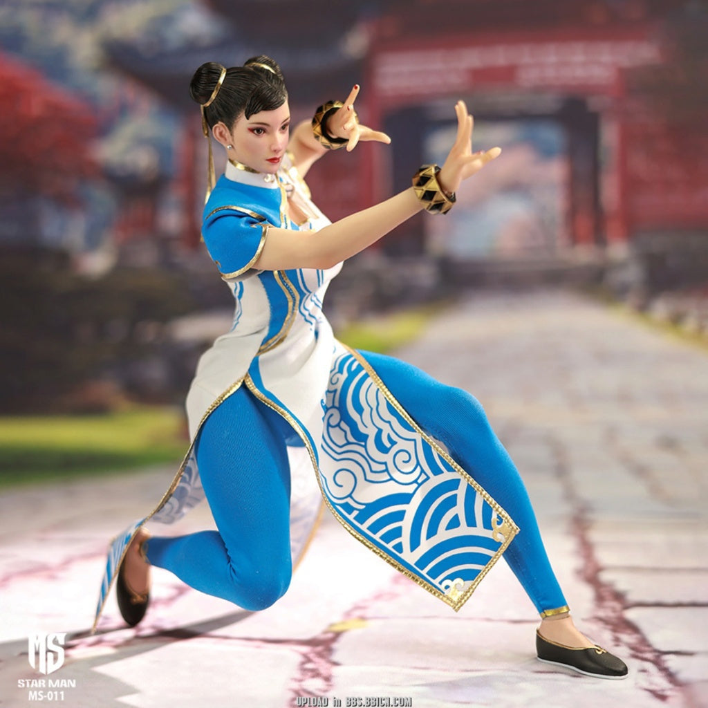 Pre - order 1/6 Scale Collectible Star Man MS - 011 Chun - Li Figure in White Cheongsam